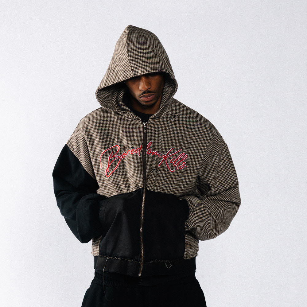 Houndstooth Script Hoodie
